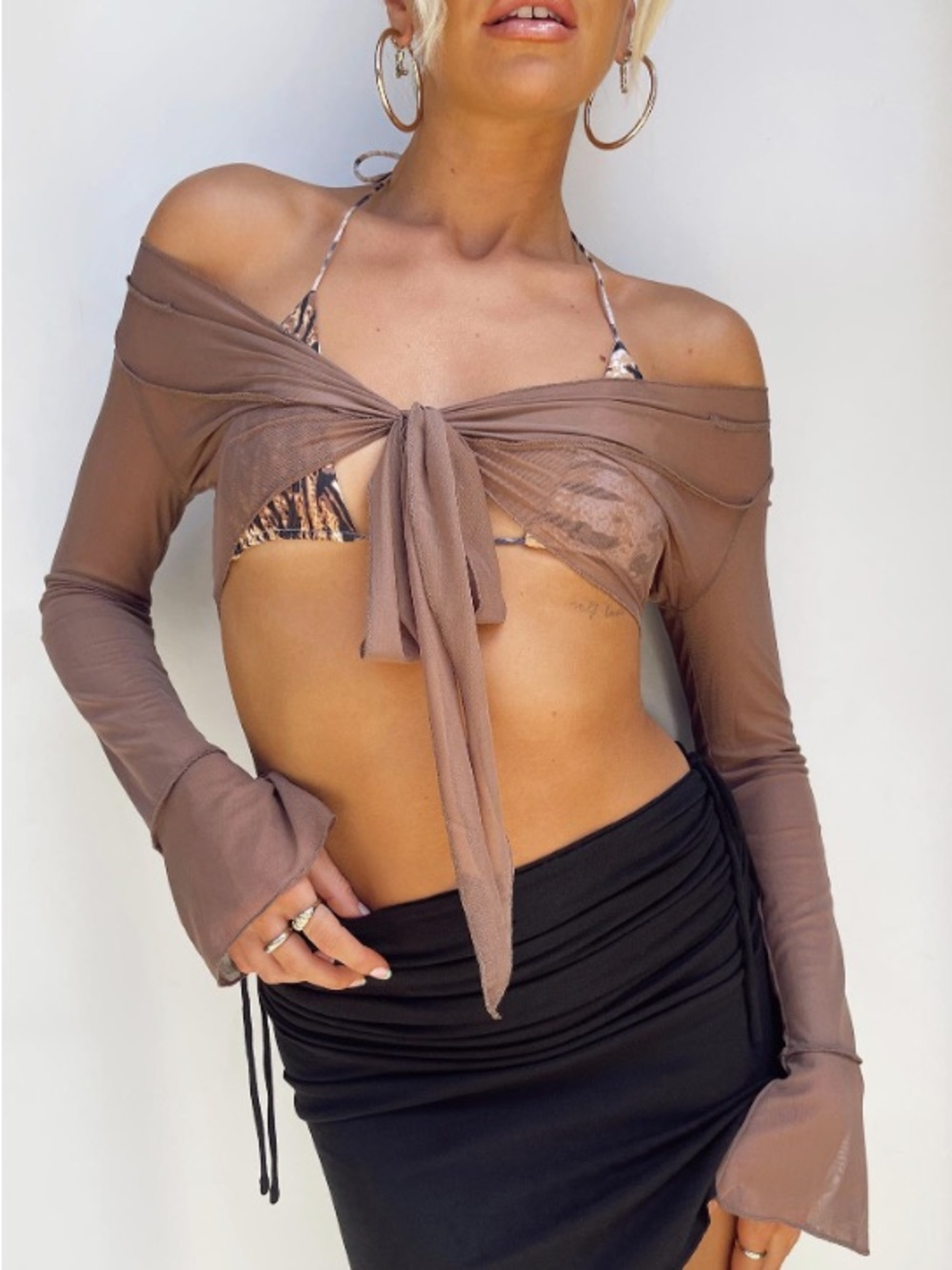 Princess Polly Brown Crop Top